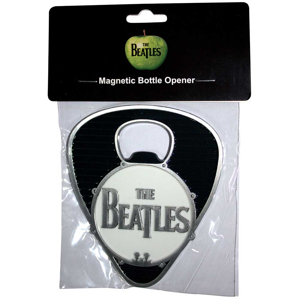 The Beatles - Drum Logo Plectrum Bottle Opener Magnet The Beatles - Drum Logo Plectrum Bottle Opener Magnet