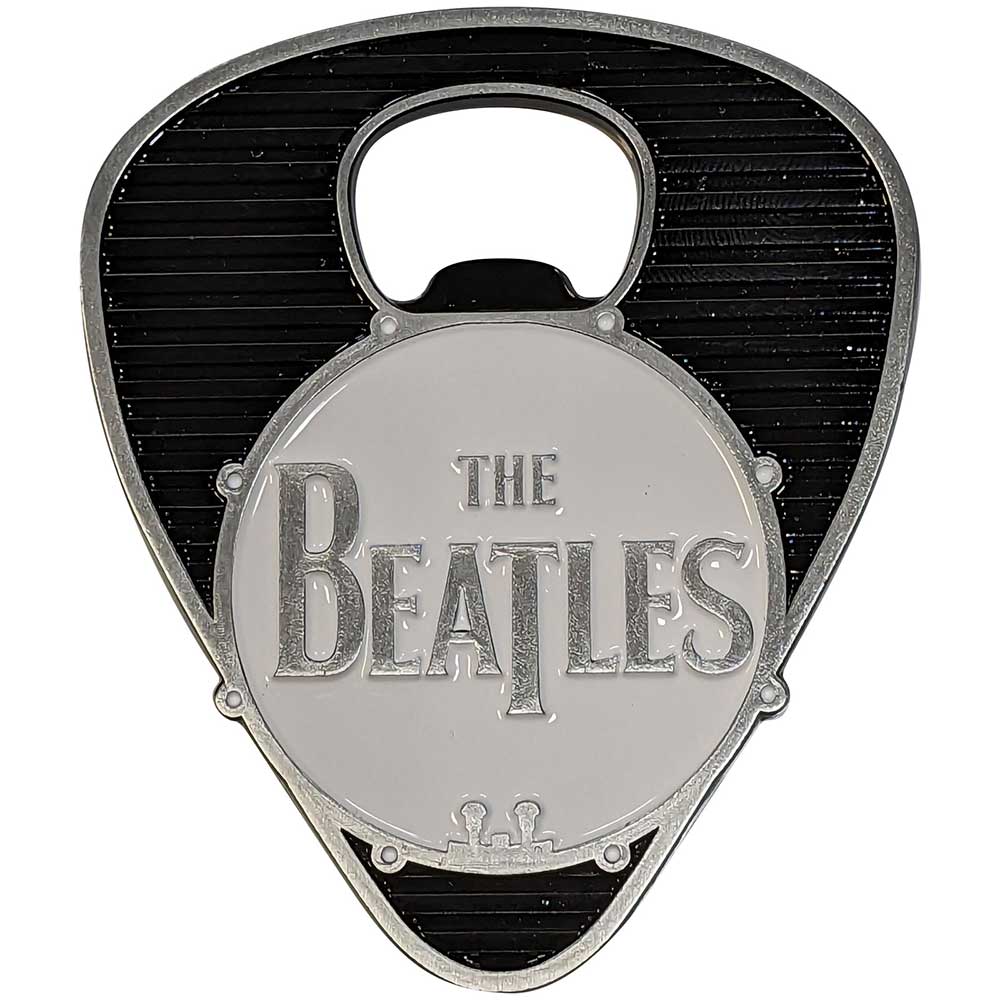 The Beatles - Drum Logo Plectrum Bottle Opener Magnet The Beatles - Drum Logo Plectrum Bottle Opener Magnet