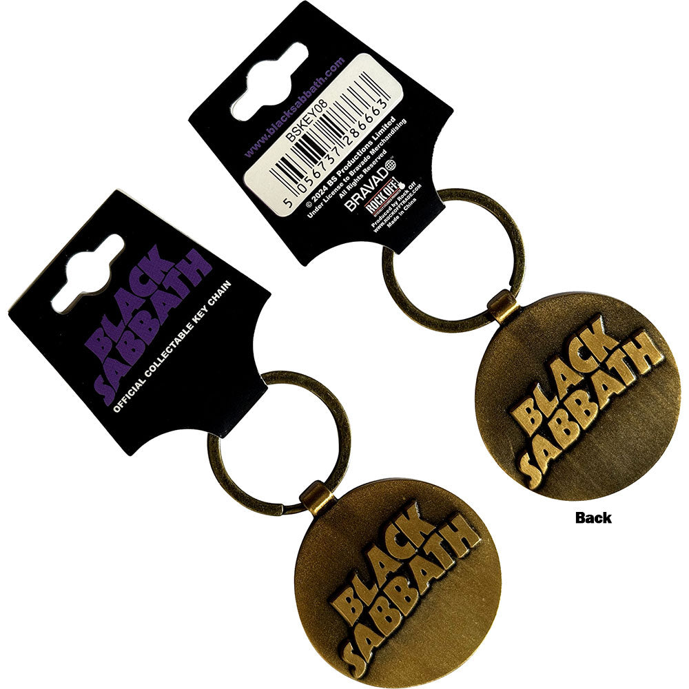 Black Sabbath - 3D Wavy Logo Metal Keychain Keyring Black Sabbath - 3D Wavy Logo Metal Keychain Keyring