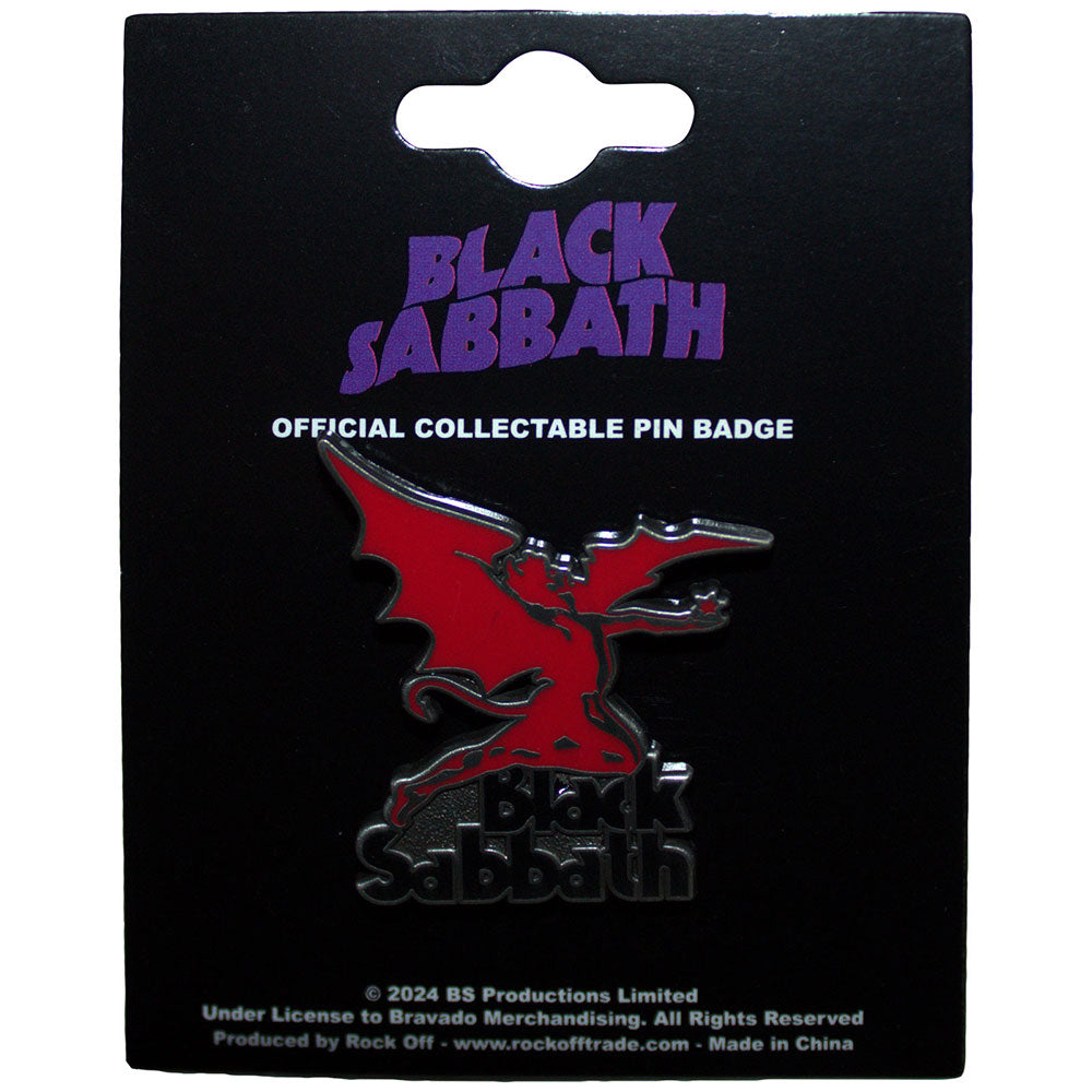 Black Sabbath - Logo & Daemon Metal Pin Badge
