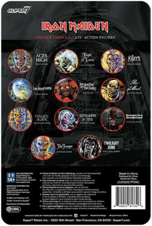 Iron Maiden Reaction Figure Glow Aces High Eddie Exclusive