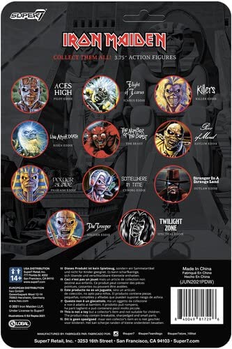 Iron Maiden Reaction Figure Glow Power Slave Pharaoh Eddie Exclusive