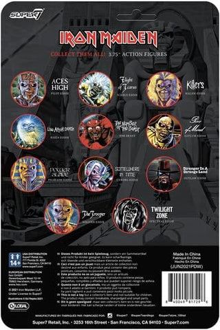 Iron Maiden Reaction Figure Glow Power Slave Pharaoh Eddie Exclusive