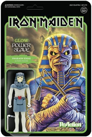 Iron Maiden Reaction Figure Glow Power Slave Pharaoh Eddie Exclusive