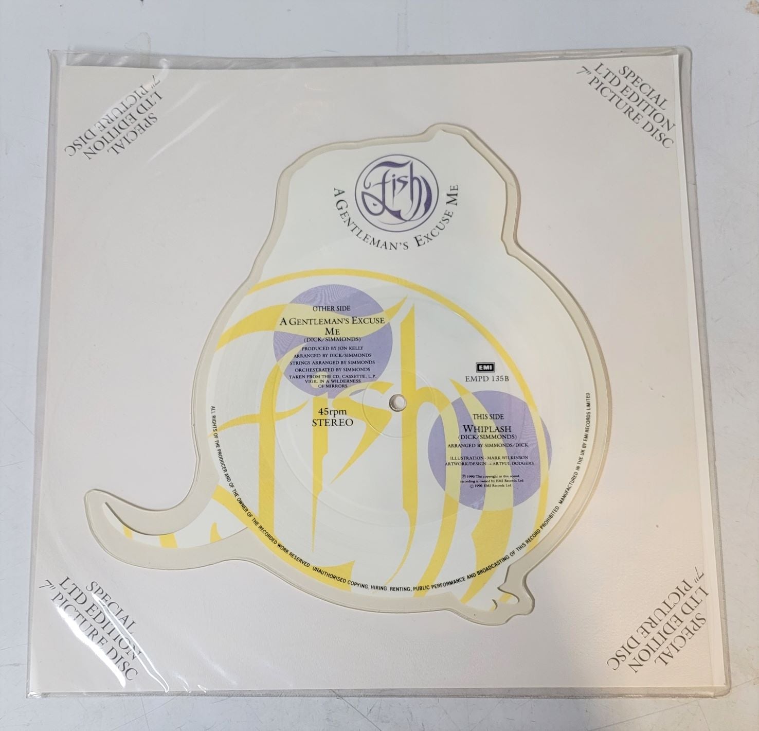 FISH A Gentleman's Excuse Me - Shaped Picture Disc 7"