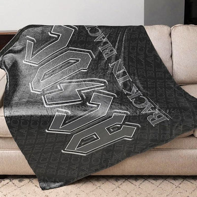 AC/DC - Back in Black Sherpa Fleece Blanket 50" x 60"