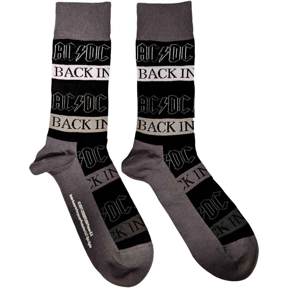 AC/DC - Back in Black Unisex Ankle Socks 7.5 - 11.5