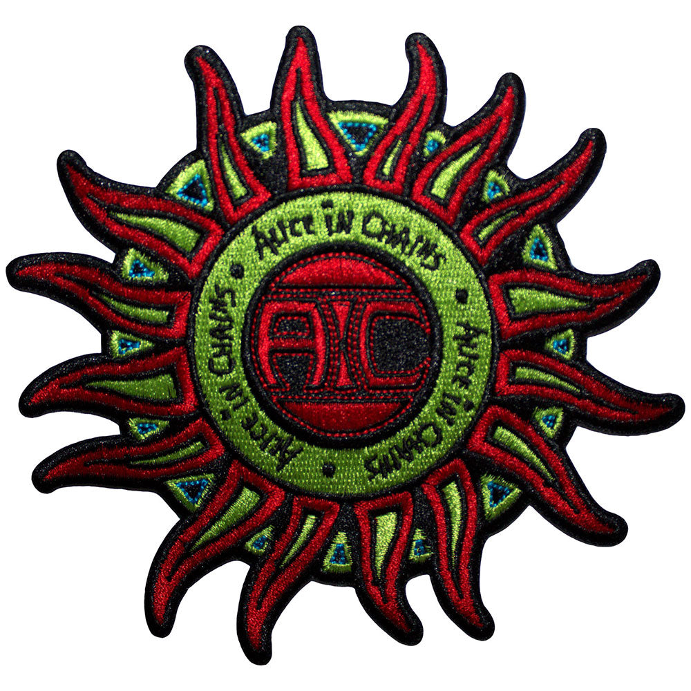Alice In Chains - Sun Logo Colour Iron On Woven Patch