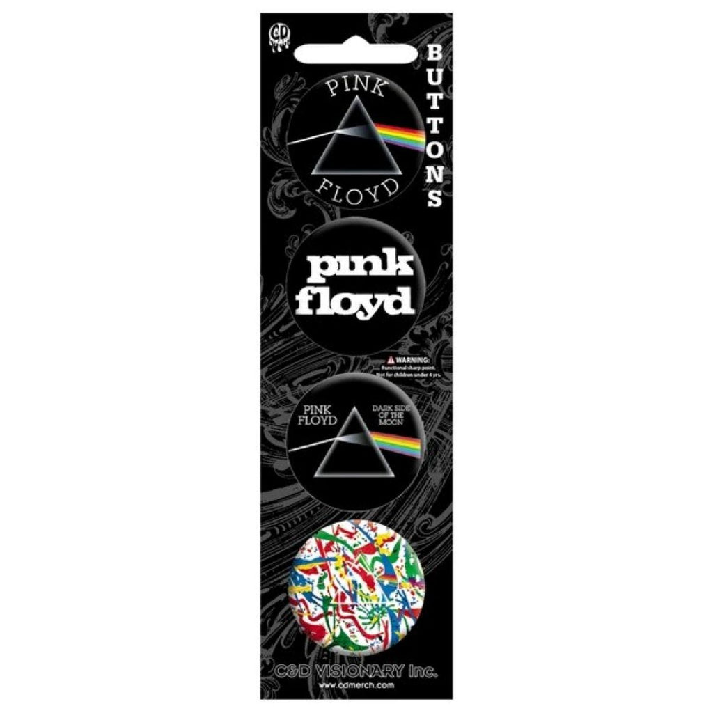 Pink Floyd Dark Side of the Moon Licensed 1.25" Button Set