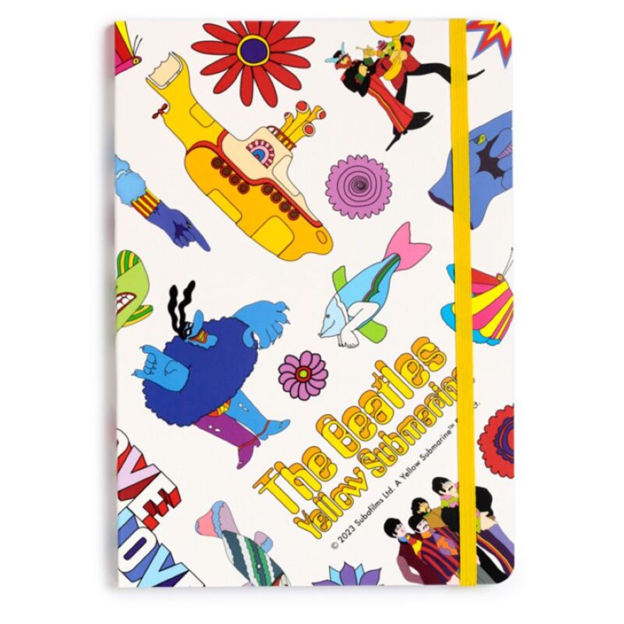 The Beatles Yellow Submarine White Recycled Paper A5 Notebook