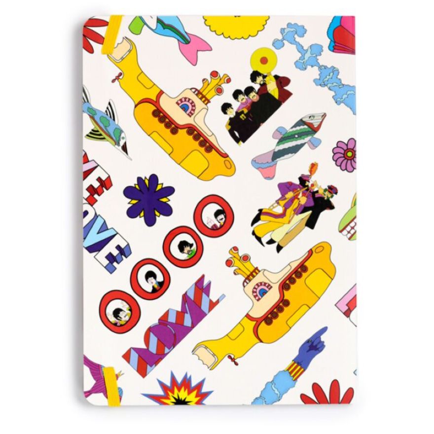 The Beatles Yellow Submarine White Recycled Paper A5 Notebook