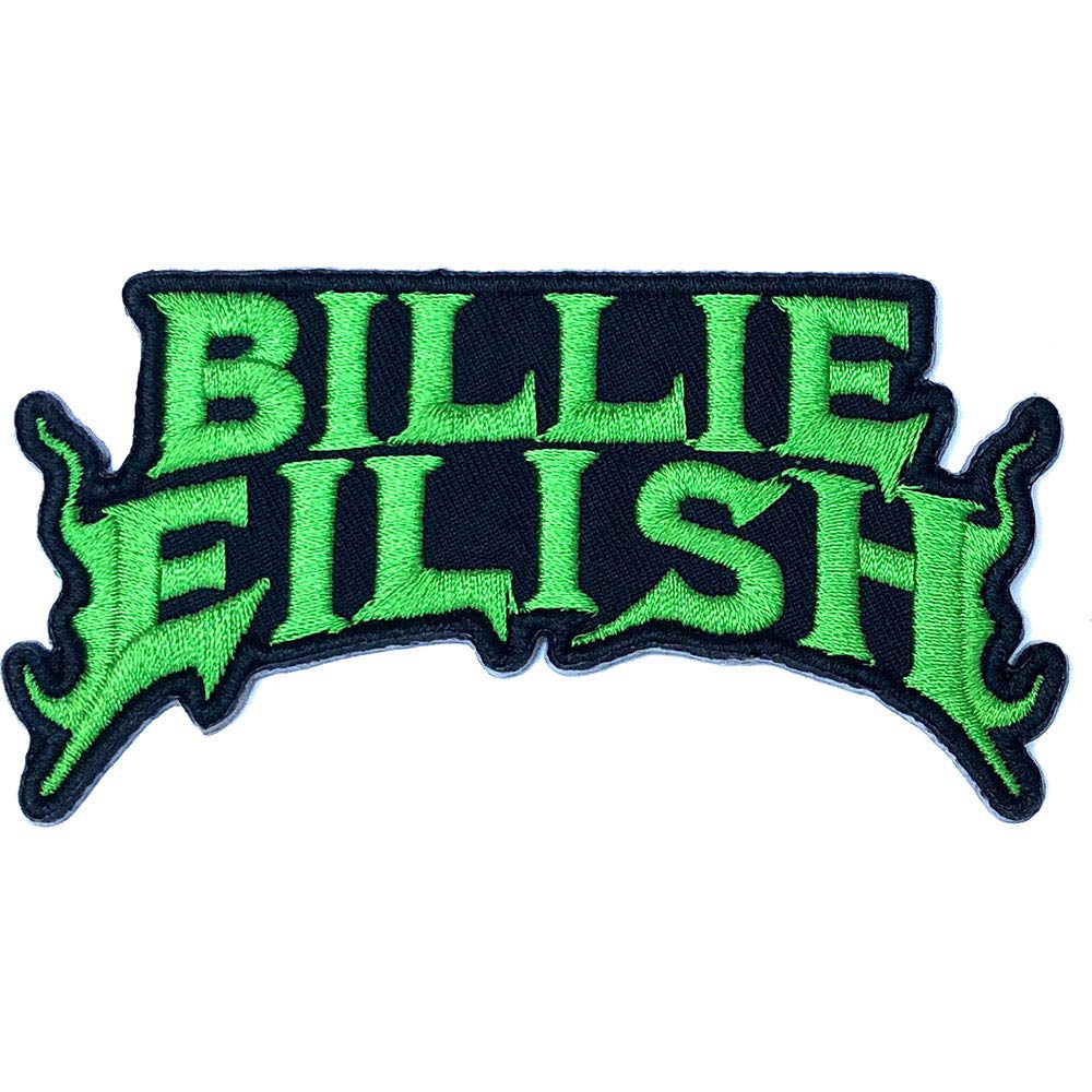 Billie Eilish - Flame Green Woven Iron On Patch