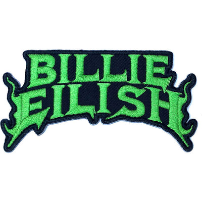 Billie Eilish - Flame Green Woven Iron On Patch
