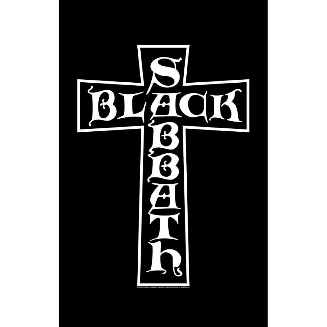 Black Sabbath - Black Cross Textile Poster Flag