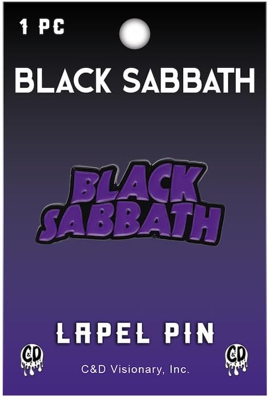 Black Sabbath Wavy Purple  Logo - Lapel Pin