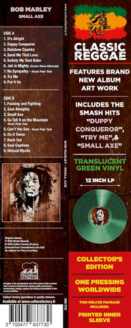Bob Marley - Small Axe Translucent Green Vinyl LP Record