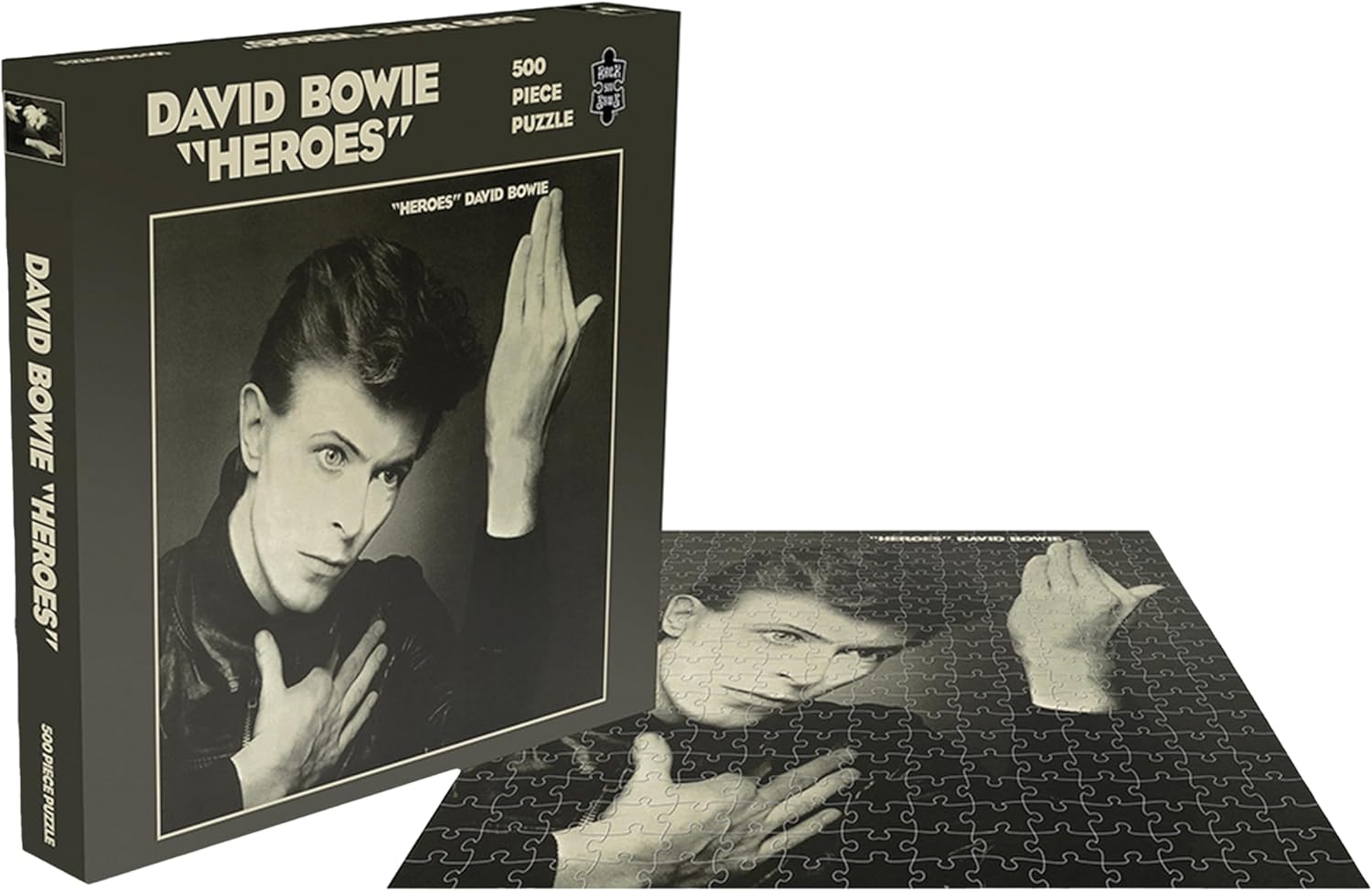 David Bowie Heroes – 1977 Album Cover Art  500 Piece Jigsaw Puzzle 16"×16"
