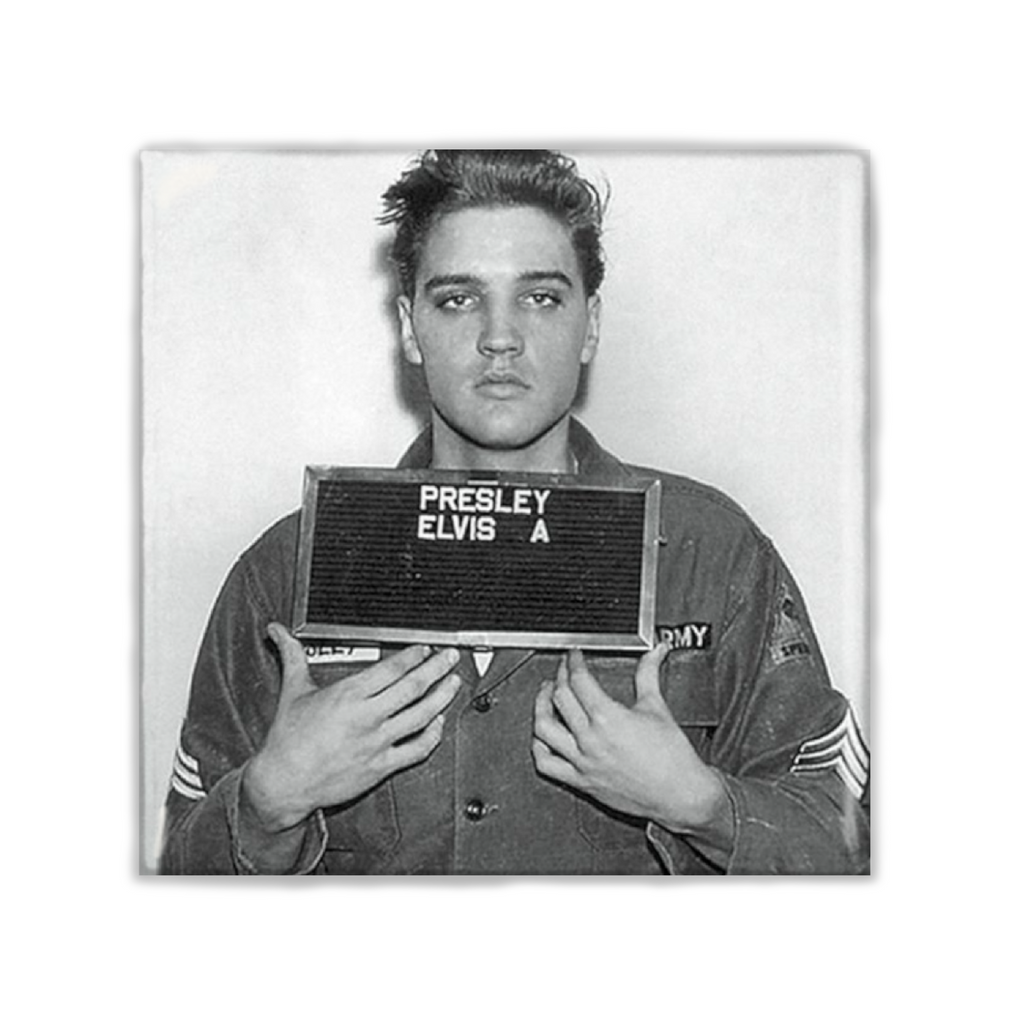 Lot of 2 Elvis Presley - Mugshot Square Fridge Magnets