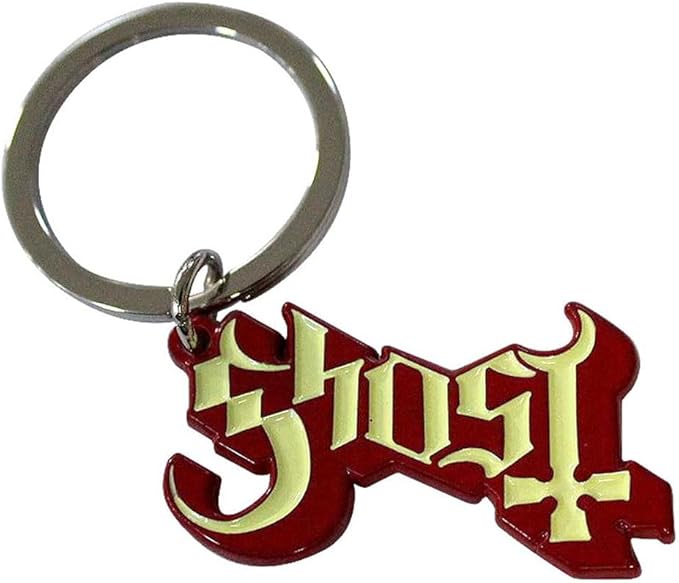 Ghost Band Logo - Red Shadow Metal Keychain