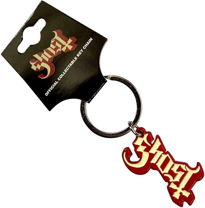 Ghost Band Logo - Red Shadow Metal Keychain