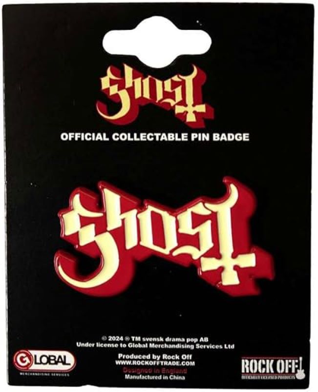 Ghost - Band Logo Red Shadow Pin Badge