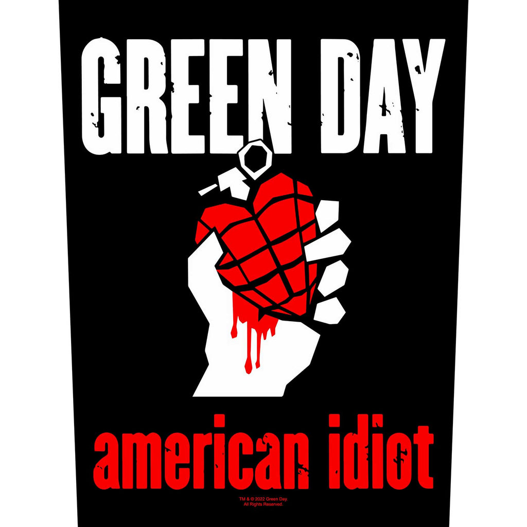 Green Day American Idiot - Back Patch