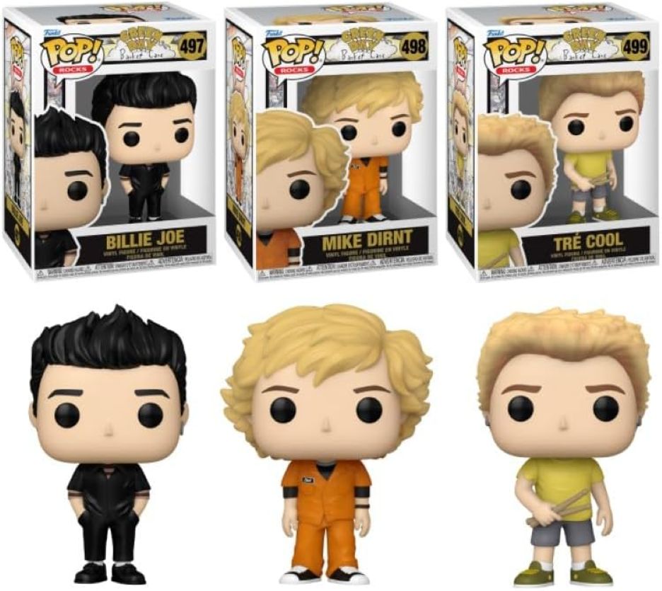 Funko Pop Rocks - Green Day Set Billie Joe, Mike Dirnt & Tre Cool Basket Case