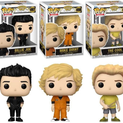 Funko Pop Rocks - Green Day Set Billie Joe, Mike Dirnt & Tre Cool Basket Case