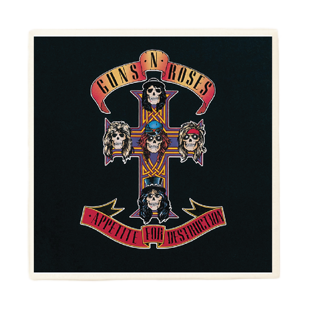 Set of 2 Guns N Roses Appetite for Destruction Album - Ceramic Coasters