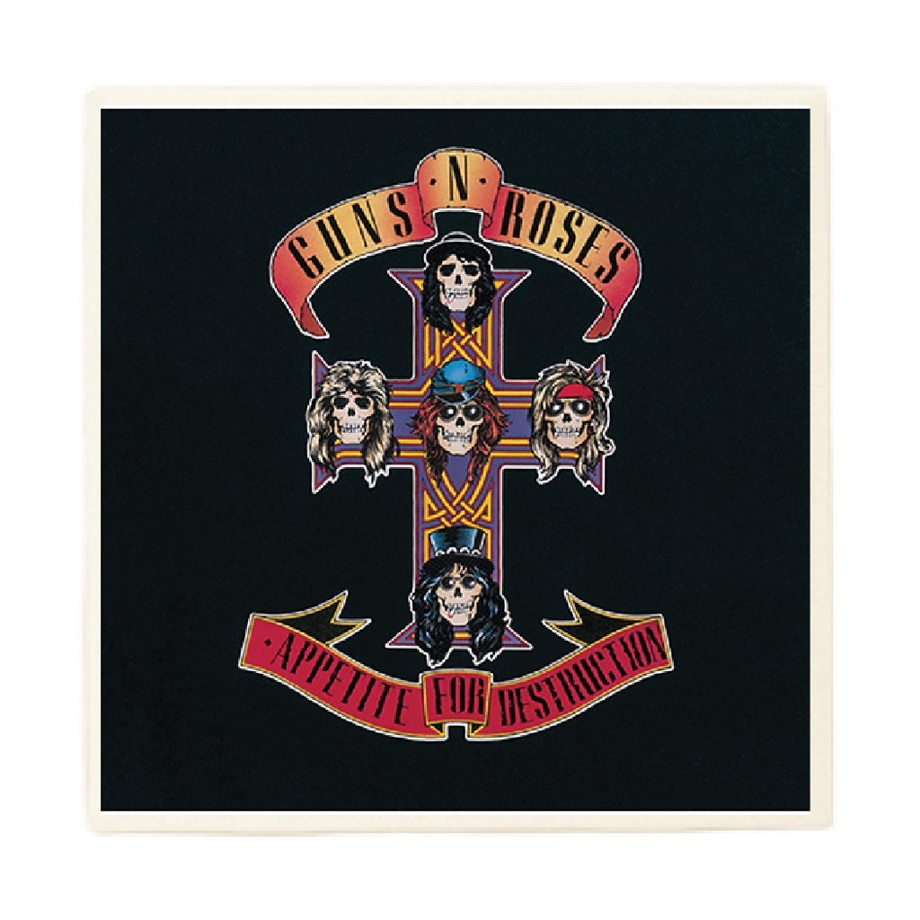 Set of 2 Guns N Roses Appetite for Destruction Album - Ceramic Coasters