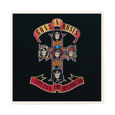 Set of 2 Guns N Roses Appetite for Destruction Album - Ceramic Coasters
