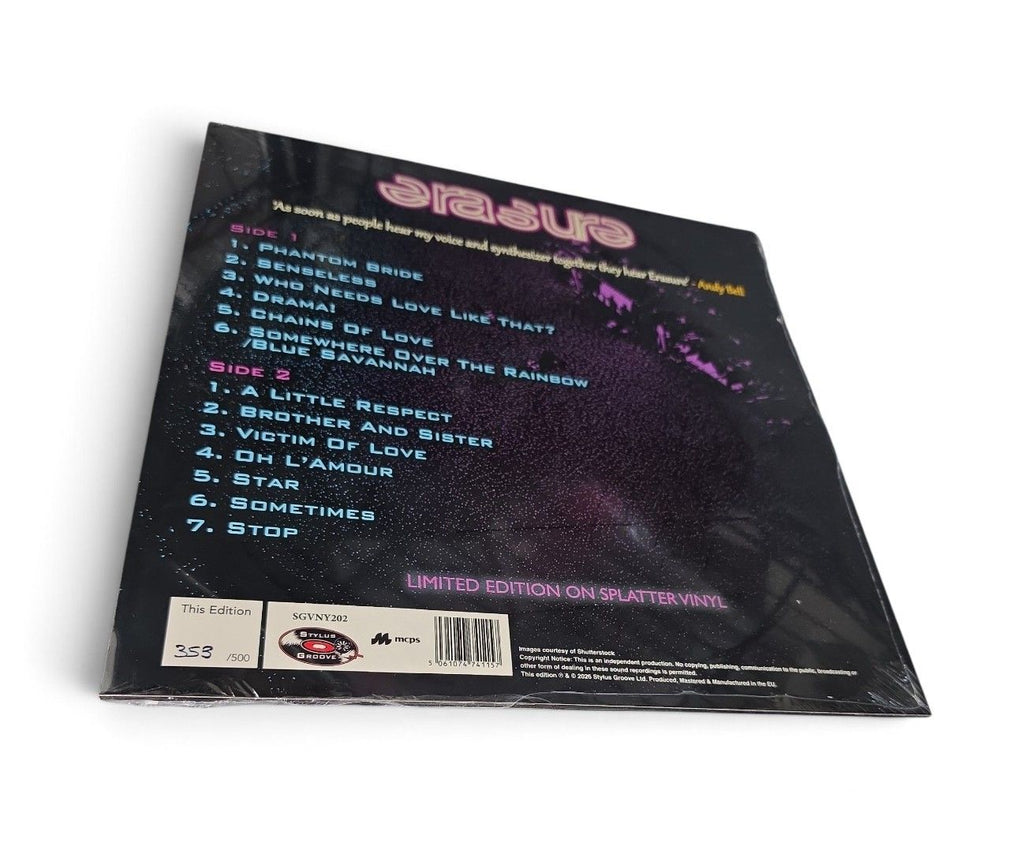 Erasure Summer at the Bowl  - September 1990 on Splatter Vinyl Record 2LP