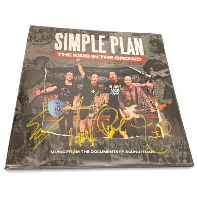 Simple Plan - The Kids in the Crowd Signed Vinyl LP Record + Signed Drumhead