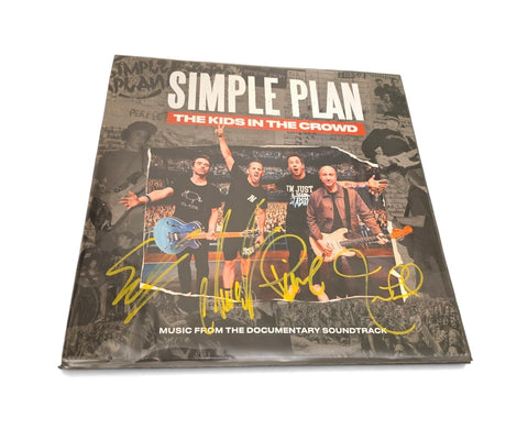 Simple Plan - The Kids in the Crowd Signed Vinyl LP Record + Signed Drumhead