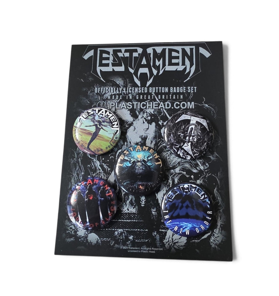 Testament Officially Licensed Button Badge Set