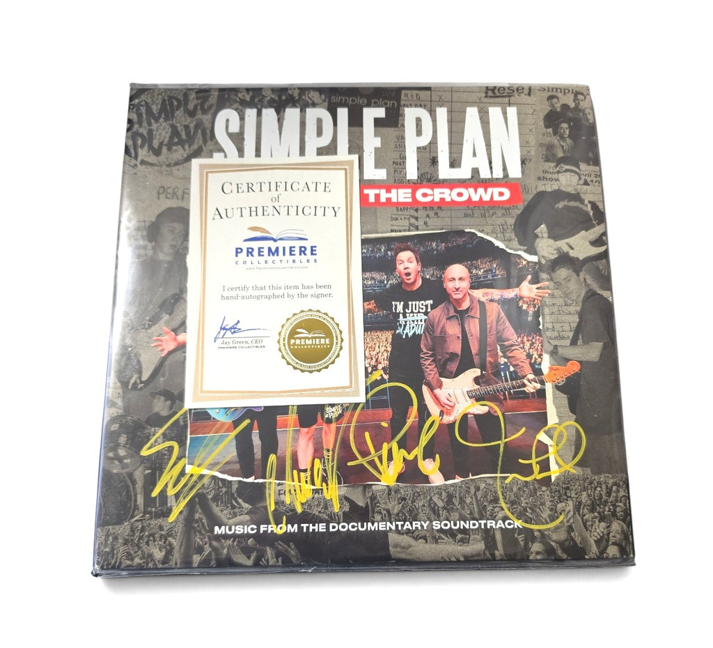 Simple Plan - The Kids in the Crowd Signed Vinyl LP Record + Signed Drumhead