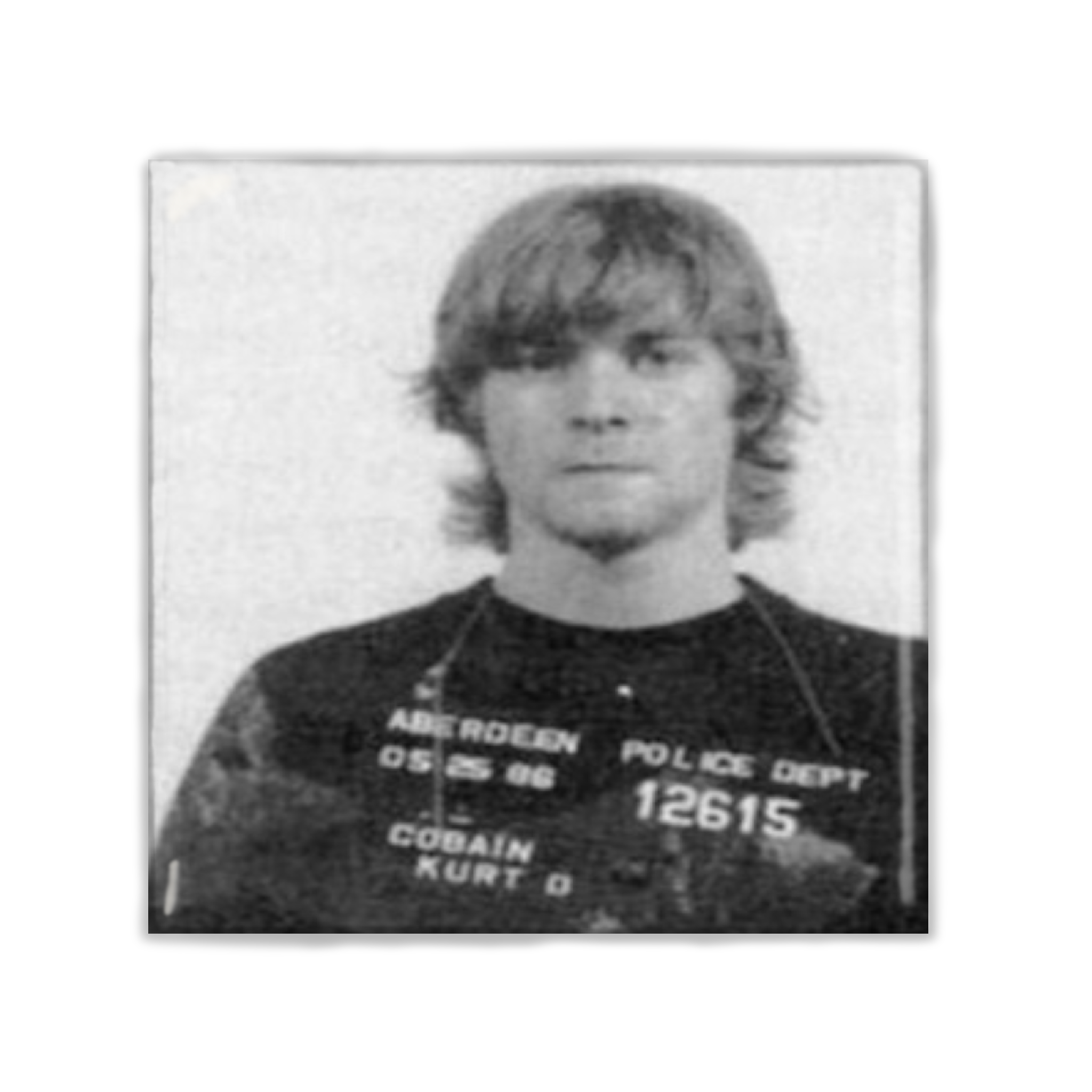 Lot of 2 Kurt Cobain - Mugshot Square Fridge Magnets