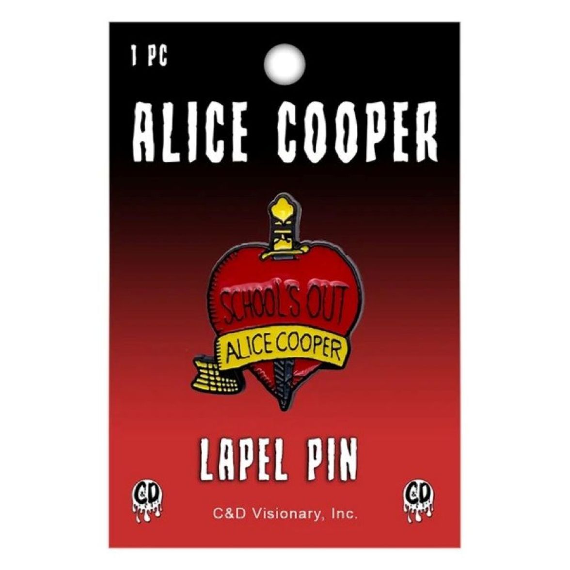 Alice Cooper Schools Out - Metal Lapel Pin