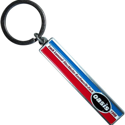 Oasis - 1996 Tour Stripes Metal Keychain Keyring
