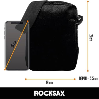 Rocksax Oasis Logo - Black Crossbody Bag