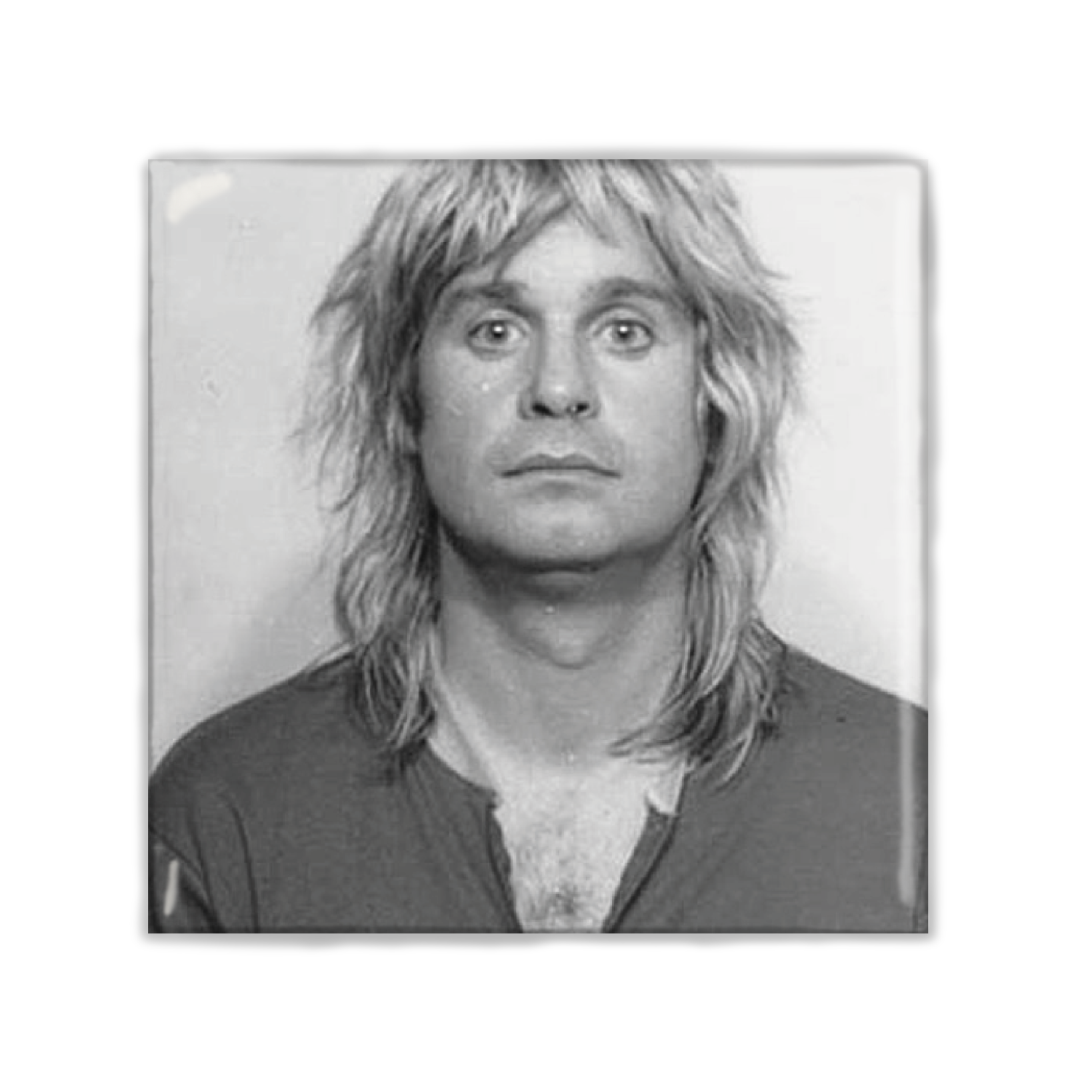 Lot of 2 Ozzy Osbourne - Mugshot Square Fridge Magnets