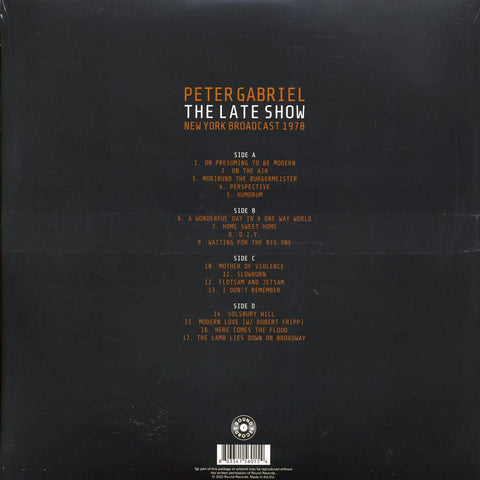 Peter Gabriel - The Late Show Color Vinyl Gatefold 2xLP Record