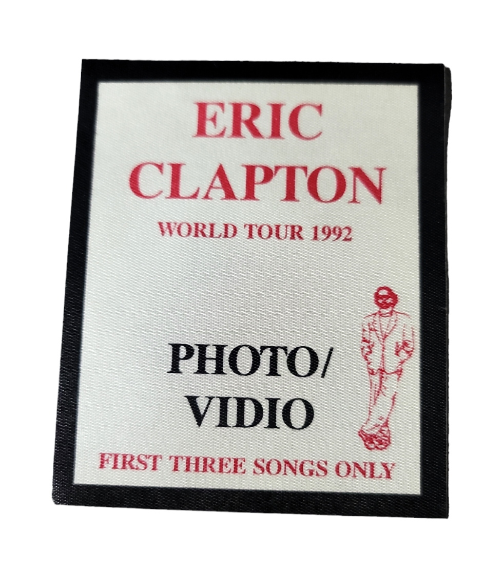 Eric Clapton World Tour 1992 Backstage Pass