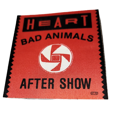 Heart Bad Animals Tour 1987-88 Backstage Pass After Show