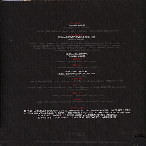 RUSH Permanent Waves - 40th Anniversary Ltd Edition 2CDs 3LPs Super Deluxe