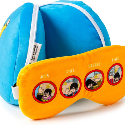 Beatles Yellow Submarine Relaxeazzz Plush Round Travel Pillow & Eye Mask Set