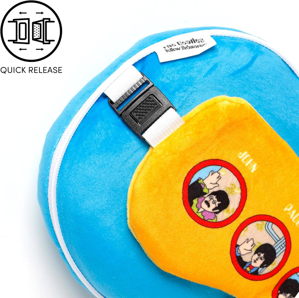 Beatles Yellow Submarine Relaxeazzz Plush Round Travel Pillow & Eye Mask Set