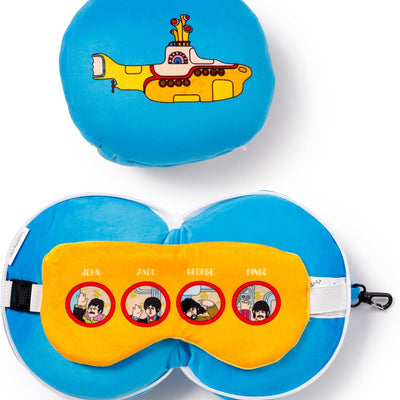 Beatles Yellow Submarine Relaxeazzz Plush Round Travel Pillow & Eye Mask Set
