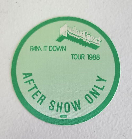 Judas Priest Ram It Down Tour 1988 Backstage Pass