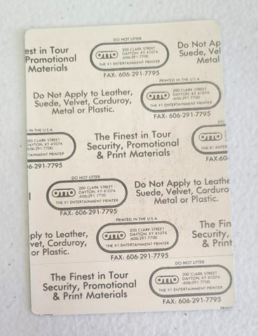 Fleetwood Mac Behind the Mask World Tour 1990 Backstage Pass OTTO